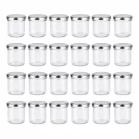 UNiTWIST Konservierungsgläser 125ml zylindrische Form 24 Stück mit silbernem Deckel