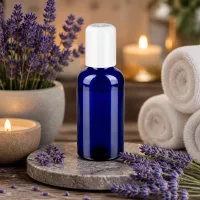 BlueLine Roll-On Flasche 50ml aus UV-beständigem Glas perfekt für Lavendel- und Kräuteröle