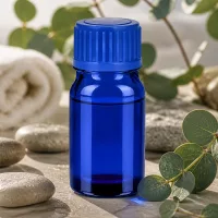Handliche 5ml blaue Flasche mit ergonomischem Design für mobile Anwendungen unterwegs