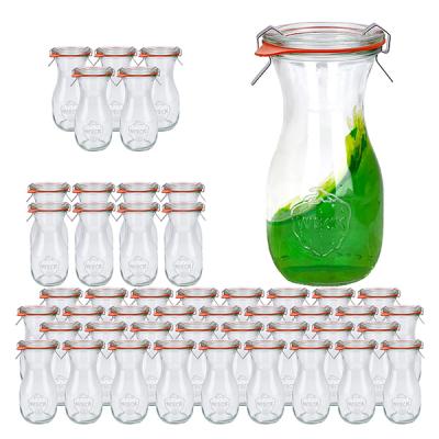 48er Set Weck Gläser 290ml Saftflasche mit 48 Glasdeckeln, 4