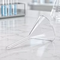 Sterilisierbarer Glastrichter 55mm Durchmesser mit kurzem Stiel für hygienische Laborarbeiten und Analysen