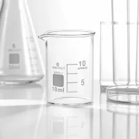 Kleinstvolumen Becherglas 10ml Borosilikat niedrige Form ideal für Mikromengen im Chemielabor