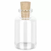 Apothekerflasche Klarglas 30ml mit Naturkorkverschluss 14mm für Öle Salze und Dekorationen