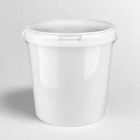 Geruchsneutraler weißer PP-Eimer 10,7L mit glatter Innenwand und ohne Deckel